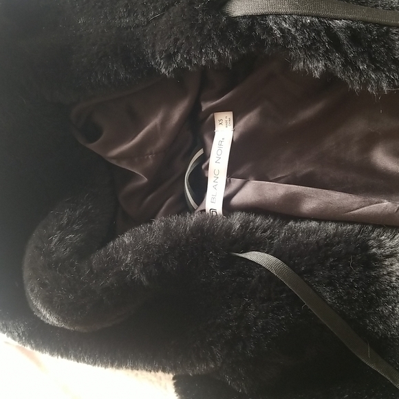 Blanc noir xsmall xs fur jacket - Picture 2 of 6